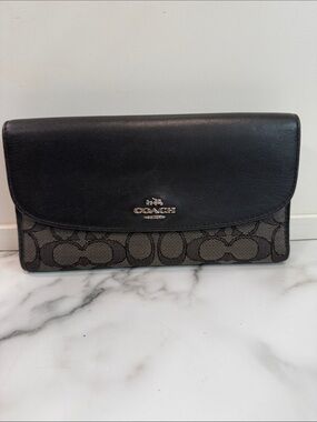 Coach Slim Envelope Wallet Black